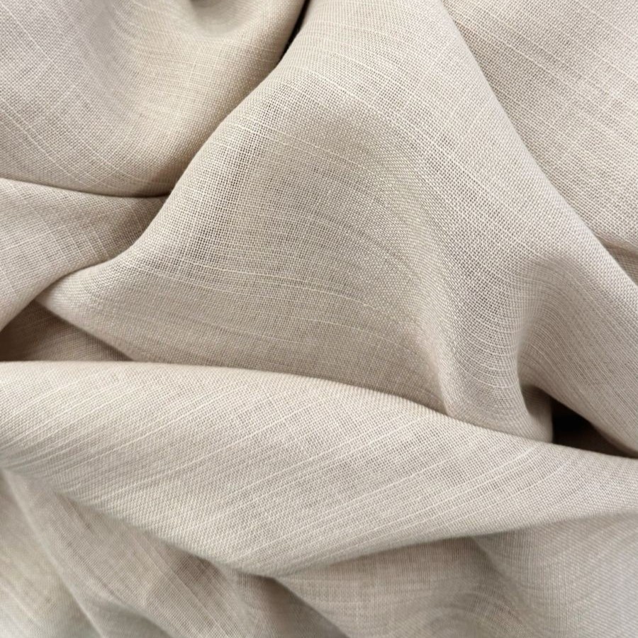 Cortina Prega Macho Sem Forro, Translúcida, Linho Flamê Pesado, Sob Medida