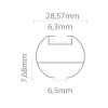 Medidas Varão Deslizante 29mm