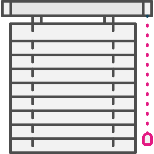 Persiana Horizontal de Madeira 50mm 100% Natural Monocontrole